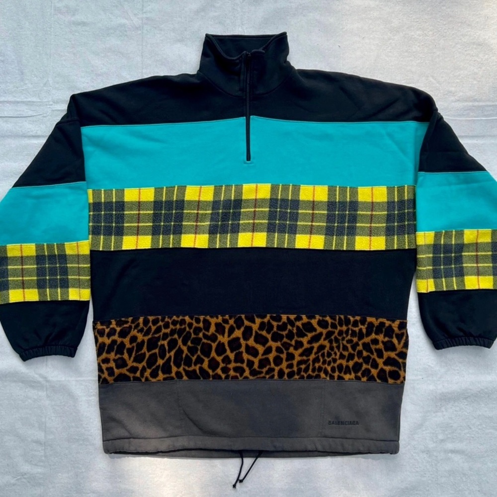 Balenciaga patchwork fleece Top